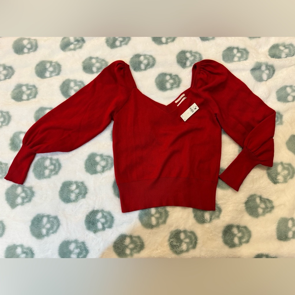 Anthropologie red sweater